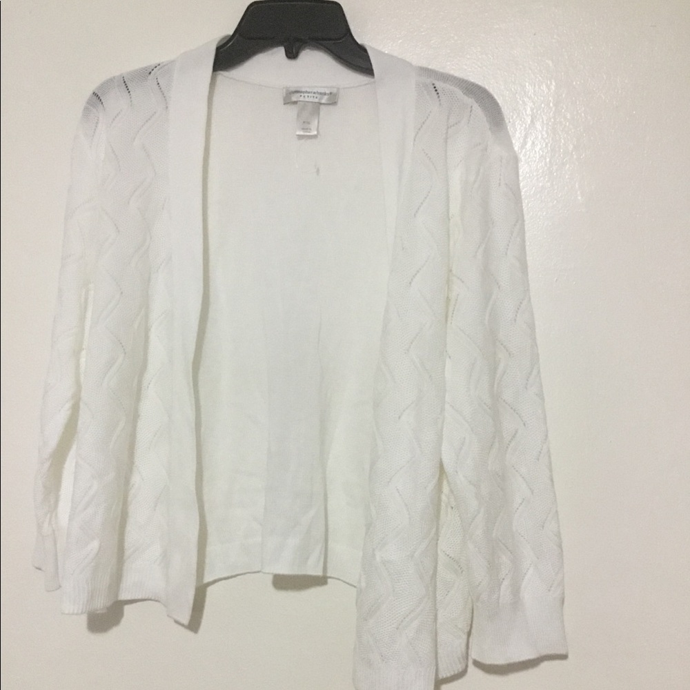 Christopher & Banks white bolero sweater sizeP/XL